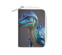 Credit Card Holder Green Dinosaur Style Credit Card Wallets for Women Business Card Organizer Card Holder Wallet Small Coin Purse Soft PU Card Case Holder with Zipper, style, 16x11.5cm