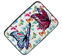 Credit Card Holder RFID Blocking Wallet for Women Men Small Mini Metal Slim Hard Aluminum Business Card Case, A Butterflies, S, Classic, Minimalist, American, Vintage