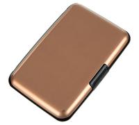 Credit Card Holder RFID Blocking Wallet for Women Men Small Mini Metal Slim Hard Aluminum Business Card Case, Bronze, S, Classic, Minimalist, American, Vintage