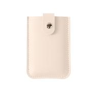 Credit Card Holder Wallet - Pull-Out Thin Card Holder, Pop Up Card Holder | Portable Slim Credit Card Holder with 6 Slots and Press Stud for Membership Cards, ID Cards, Groov, White, 4.33x2.95x0.39