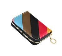 Credit Card Protector RFID Blocking Zip Around Womens Wallets Small Zipper Travel Wallet with Key Ring Pride Flag Inclusive Lgbtq Progress