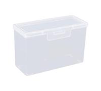 Credit Card Storage Box - Rectangular Clear Business Card Holder, Transparent Organizer Case | Safety Buckle Closure, Multipurpose Small Parts Container | Compact Storage Solution For Screw Jewelry P