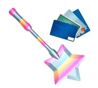Credit Card Wand - 3D Printed Contactlless Novelty Tool,Contactless Payment Card Holder with Star Dessign | for Raves Parties Supermarket Store Coffee Shop Public Traansportation Subways Buses