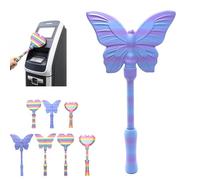 Credit Card Wand,3D Printed Tap to Pay Wand with Butterfly Topper & 14 " Handle,Contactless Payment Card Holder for Kids Adults,Fun Digital Payment Wands for Easy Checkout at Stores Cafe (Style D)