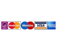 Credit Debit Card Logo Acceptance Decal Sticker Shop Hotel Taxis 180mm x 40mm