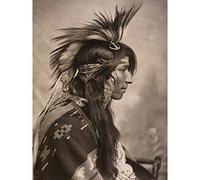 Cree Native American Headdress Old Photo Large Wall Art Print Canvas Premium Mural