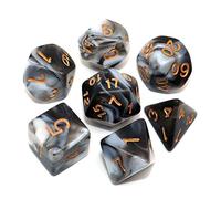 CREEBUY DND Dice Black White Polyhedral Dice Set for Dungeon and Dragons MTG RPG D&D D20 D12 D10 D8 D6 D4