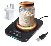 Creechwa Sourdough Starter Warmer with UK Plug, Precise 1℃ / 1°F Temperature Control, 21-49℃, 24-Hour Timer, Auto Shut-Off, Accurate Fermentation for Perfect Sourdough Bread, ℃ or ℉ Optional