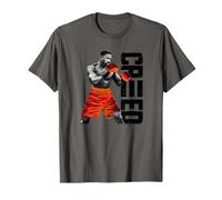 Creed 3 Adonis Creed Fighter Stance Black & Red Portrait T-Shirt