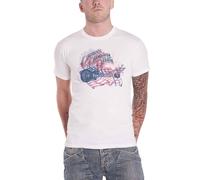 Creedence Clearwater Revival Guitar & Flag T-Shirt in White | Size: Small Creedence Clearwater Revival White S