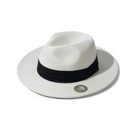 Creekstone Straw Panama Hat, Fedora Sun Hat, UPF 50+ Wide Brim, Beach Summer Fedora Sunhats for Men Women (UK, Alpha, M, Ivory)