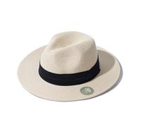 Creekstone Straw Panama Hat, Fedora Sun Hat, UPF 50+ Wide Brim, Beach Summer Fedora Sunhats for Men Women (UK, Alpha, L, Beige)