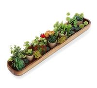Creekview Home Emporium Dough Bowl for Decor - 30 Inch Long Wooden Tray Baguette Trough - Acacia Wood Decorative Oblong Centerpiece Boat - Rustic Primitive Farmhouse Amish Fruit Bowl for Long Table