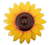 Creekwood Glass Wall Art - Sunflower Art - Garden Ornament Outdoor & Home décor Metal artworks for Garden shed wall, Garden fence Wall Hanging decorative Garden gifts - (30x30) cm