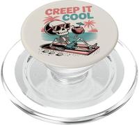 Creep It Cool Skeleton Beach Party Summerween Vibes Art PopSockets PopGrip for MagSafe