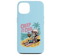 Creep It Cool Skeleton on Vacation Summer Halloween Vibe Case for iPhone 13