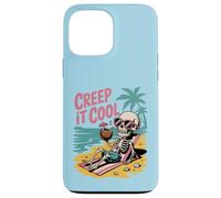 Creep It Cool Skeleton on Vacation Summer Halloween Vibe Case for iPhone 13 Pro Max