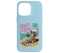 Creep It Cool Skeleton on Vacation Summer Halloween Vibe Case for iPhone 14 Pro Max