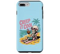 Creep It Cool Skeleton on Vacation Summer Halloween Vibe Case for iPhone 7 Plus/8 Plus