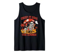 Creep It Cool Skeleton Summer Halloween Beach Tank Top