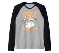 Creep It Cool Summerween Halloween Fun Raglan Baseball Tee