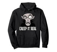 Creep It Real Classic Horror Vampire Halloween Humor Design Pullover Hoodie