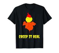 Creep it Real Funny Pumpkin Halloween Spooky Fall Scarecrow T-Shirt