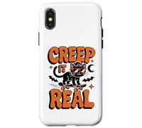 Creep It Real Halloween Cat Skateboard Funny Spooky Costume Case for iPhone X/XS
