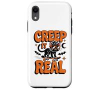 Creep It Real Halloween Cat Skateboard Funny Spooky Costume Case for iPhone XR