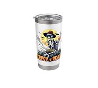 Creep It Real Skeleton Halloween Fun Stainless Steel Insulated Tumbler