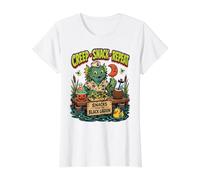 Creep Snack Repeat Summerween Lagoon Value Graphic T-Shirt, Women, White, M