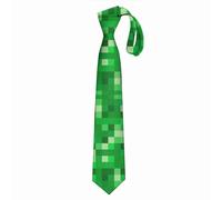 (Creeper Pattern Minecraft Style=22206) Men's Tie Printed Skinny Tie Fashion Cool Necktie for Men, Casual Gentleman Novelry Funny Suit Neck Ties