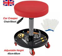 Creeper Stool Seat Pneumatic Mechanic Round Car Bike Chair Workshop Garage Red