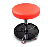 Creeper Stool Seat Pneumatic Mechanic Round Car Bike Workshop Garage - Red
