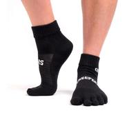 Creepers Blister Busting Merino Wool Toe Socks, Quarter Crew Length Running & Hiking, Unisex for Men & Women from Socks | Large