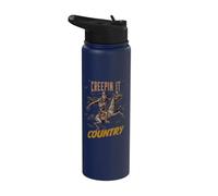 Creepin It Country Western Spooky Rodeo Halloween Costume Stainless Steel Insulated Water Bottle