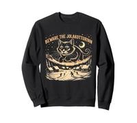 Creepmas Funny Yule Cat Beware The Jolakotturinn Dark Xmas Sweatshirt