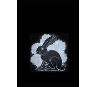 Creepy and Cute Black Rabbit with flowers Journal - A4 0.5cm (0.196 inch) Diced Paper, Softcover, 120 Pages: Gothic Lined Notebook For Writing, Self-Reflection, Secrets, Spells, and Strange Thoughts