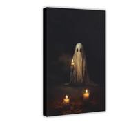 Creepy And Cute Ghost Holiday Decorative Art Prints Canvas Poster Wall Art Decor Print Picture Paintings for Living Room Bedroom Decoration 20x30inch(50x75cm)