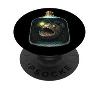 Creepy Angler Fish in a Bottle s Deep Sea Ocean Art PopSockets Adhesive PopGrip