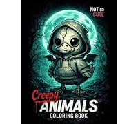 Creepy Animal Coloring Book for Kids & Teens: Spooky Cute Creatures, Fun Halloween-Inspired Scenes, and Easy Relaxing Designs for Stress Relief & Creative Coloring Time