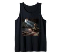 Creepy Antique Doll in Dusty Attic Horror Tank Top