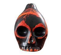 Creepy Aztec Death Whistle Loud Human Scream War Whistle, High Decibels Authentic Human Sounding Aztec Whistle for Skull Shape, Halloween Creepy Gift (Orange)