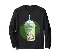 Creepy Boba Tea Eye Balls Bubble Tea Lovers Halloween Long Sleeve T-Shirt