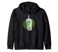 Creepy Boba Tea Eye Balls Bubble Tea Lovers Halloween Zip Hoodie