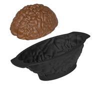 Creepy Brain Dessert Mold - Flexible Baking Tray, Spooky Silicone | Realistic Anatomy Shaped Casting Mold, Halloween Resin Decoration, fi cake tricks
