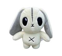 Creepy Bunny Plush - 25x15 Cm Soft Rabbit Toy, Adorable Pillow Cushion, Stuffed Animal, Halloween Throw Decor | Cute for Bedroom Sofa Tabletop Easter Christmas Travel Kids