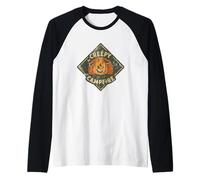 Creepy Campfire Raglan Baseball Tee