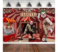 Creepy Carnival Photography Backdrop Banner Halloween Decor Circus Theme Background Carnival Party Decoration Eve Clown Decor 180X120cm