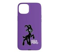 Creepy Cartoon Black Phillip Goat - Witchcore Dark Humor Case for iPhone 15 Plus